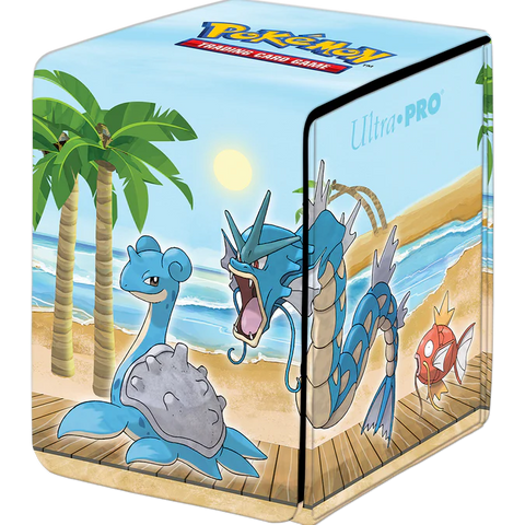 Ultra Pro Gallery Series Seaside Alcove Flip Deck Box Lapras and Gyarados for Pokémon