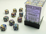 Chessex Festive Carousel/white 12mm d6 Dice Block (36 dice)