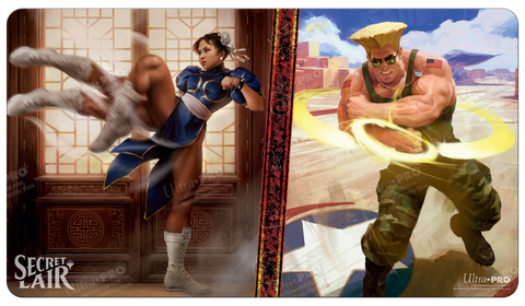 Ultra Pro Playmat Magic the Gathering Secret Lair Chun-Li Countless Kicks and Guile Sonic Soldier